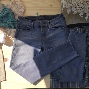 Mother looker ankle fray jeans